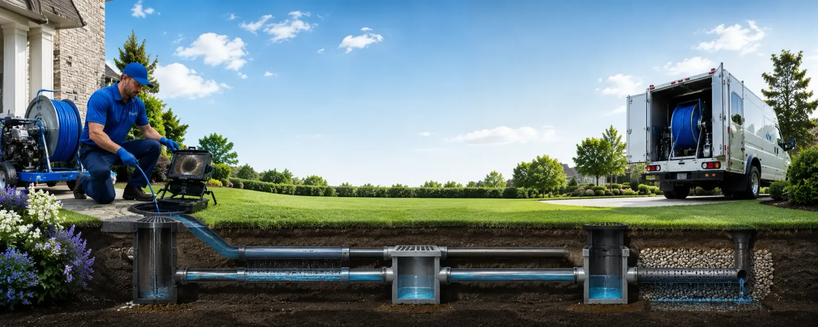 Outdoor drain cleaning information for Roseville, IL